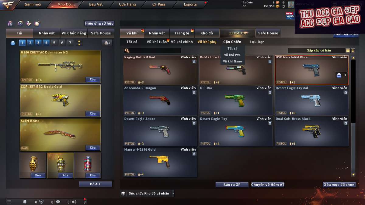 shop acc cf uy tin gia re